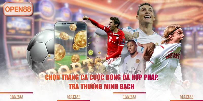 Chọn trang cá cược bóng đá hợp pháp, trả thưởng minh bạch