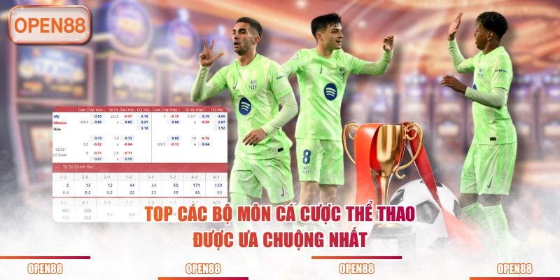 TOP các bộ môn cá cược thể thao được ưa chuộng nhất